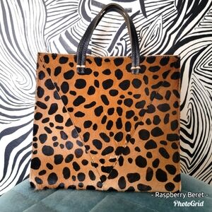 Clare V mini tote Leopard
